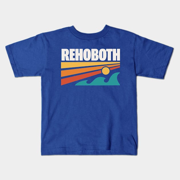 Rehoboth Beach Delaware Souvenir Delaware Beaches Kids T-Shirt by PodDesignShop